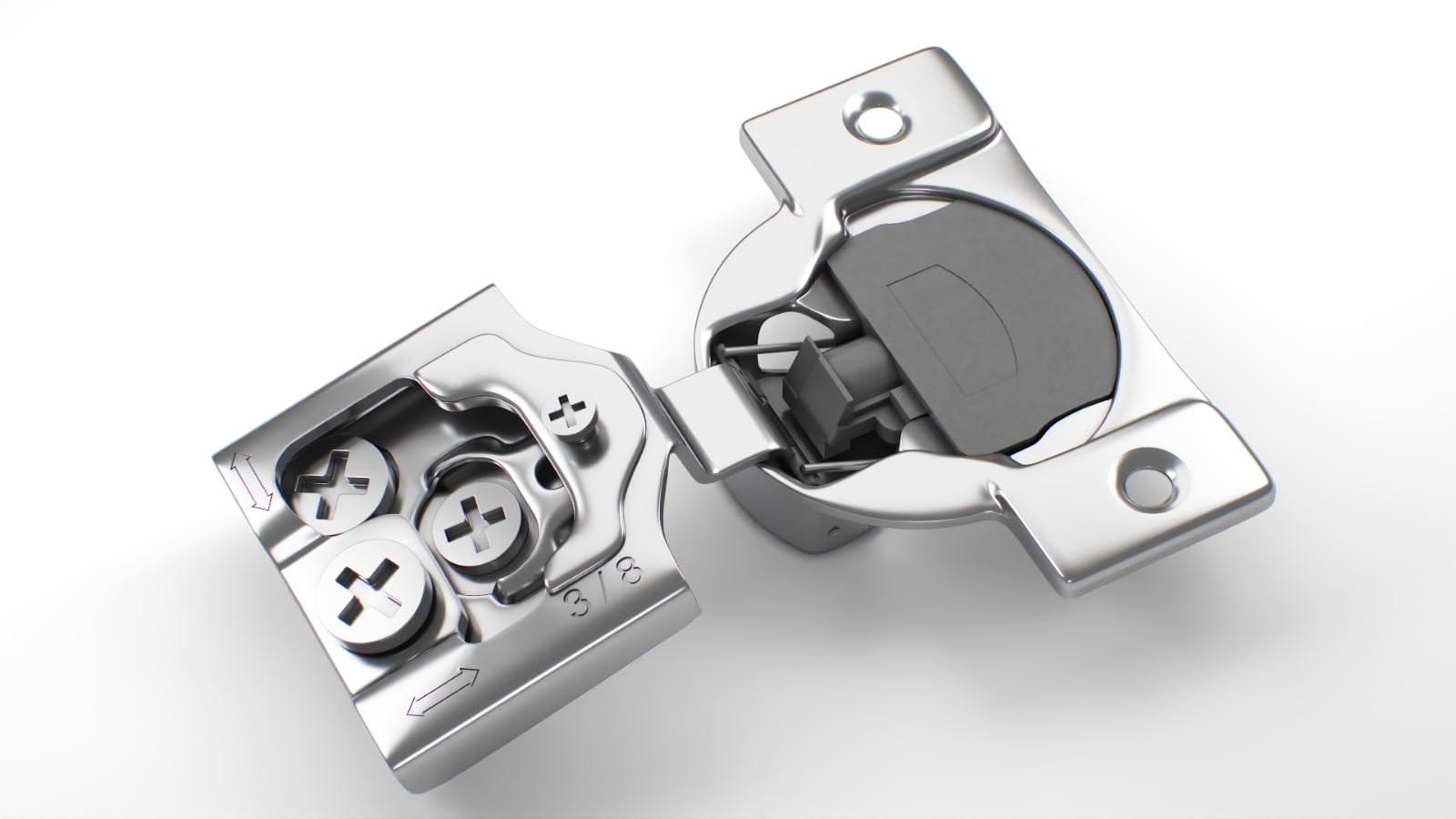 Berta Cabinet Hinges - 10 Pack Overlay Hinges -10