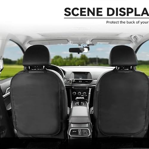 Laluky 2 Stück Rückenlehnenschutz Auto Sitzschutz Wasserdichte, Auto RüCkenlehne Kinder, 420D Oxford Schutz Rückseite Anti-Schmutzig für Vordersitze Autositz Rückseite