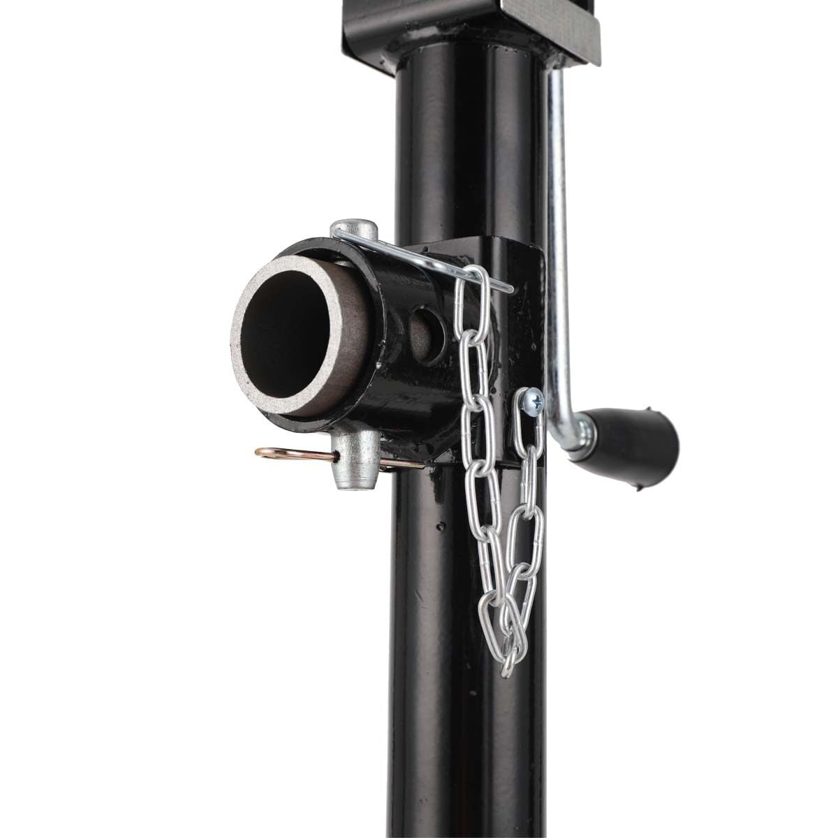 2Pcs Piedini di Sostegno con Manovella 800 kg, Stabilizzatore Jack Telescopico Set di Cavalletti da 2 Pezzi per Roulotte Rimorchio di Parcheggio Altezza Regolabile 360-730mm