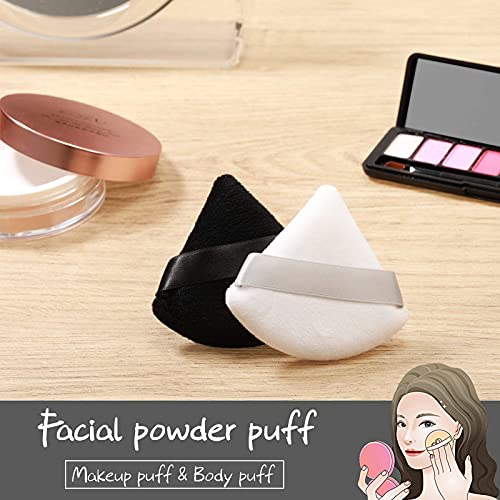 10 Pieces Pure Powder Puff Face Triangle Soft Makeup Powder Puff For Loose Powder Mineral Powder Body Powder Makeup Tool #TOP4