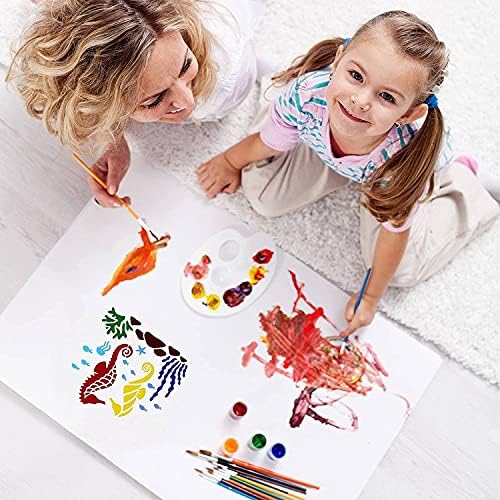 LYPER 22Pcs Sea Ocean Creatures Stencils Kit,6x6inch Reusable Sea Animal PaintingTemplates Include Seaweed/Fish/Dolphins/Turtles etc.Pattern Drawing Stencil for DIY Bathroom Home Decor School Projects