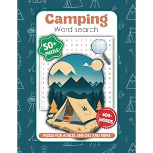 Camping Word Search Puzzle for Adults Paperback – Large Print, March 15, 2025
