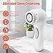 Aria Sonic Facial Cleansing System with 2 Brush Heads, 3-Speed Modes, Waterproof Design - Rechargeable & Portable Electric Face Cleansing Brush for Daily Skincare (White)