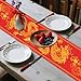 WADORN Chinese Dragon Printed Table Runner, 13x72 Inch Zodiac Dragon Kitchen Dining Table Decoration Chinese New Year Red Table Cover for Spring Festival Party Supplies Home Indoor Outdoor Decor