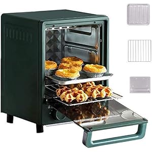 Mini-oven Elektrisch met licht Elektrische grill met instelbare temperatuurregeling Timer Drielaagse bakpositie bespaart meer ruimte Mini-ovens van 12 liter happy