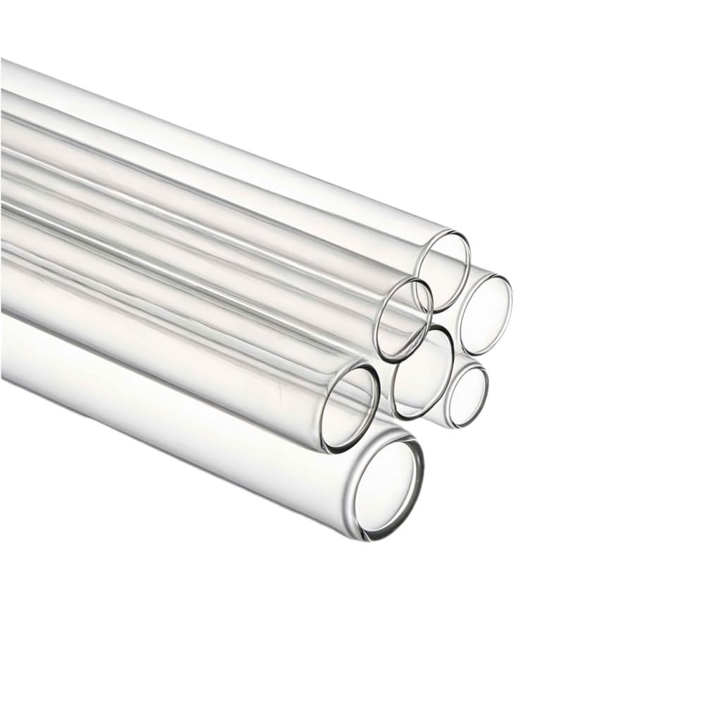 20 stücke Borosilikat Transparent Glasrohr OD 6mm/7mm, Hohe Borosilikatglas Rohr Volle Länge 80mm/85mm(6mm*500mm)