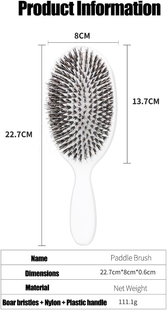 Viral World-Famous 5x Sold Out Paddle Brush, Wet Miracle Brush for Women Fine Hair, Paddle Brush for Thick Hair-Smoother, Stronger, Shinier Hair, Anti-Static, Lightweight, and Ergonomic Design (W*2) - Image 8