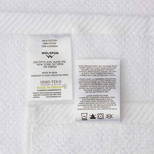 Welhome Franklin Premium | 2 Bath Towels 2 Hand Towels 2 Washcloths |Popcorn Textured White Bathroom Towels Set | Hotel & Spa Towels For Bathroom |Soft & Absorbent | 100% Cotton 6 Piece Bath Linen Set #TOP4