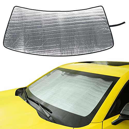 JeCar for Chevy Windshield Sun Shade, Front Window Shade Sun Visor for 2016-2020 Chevrolet Camaro