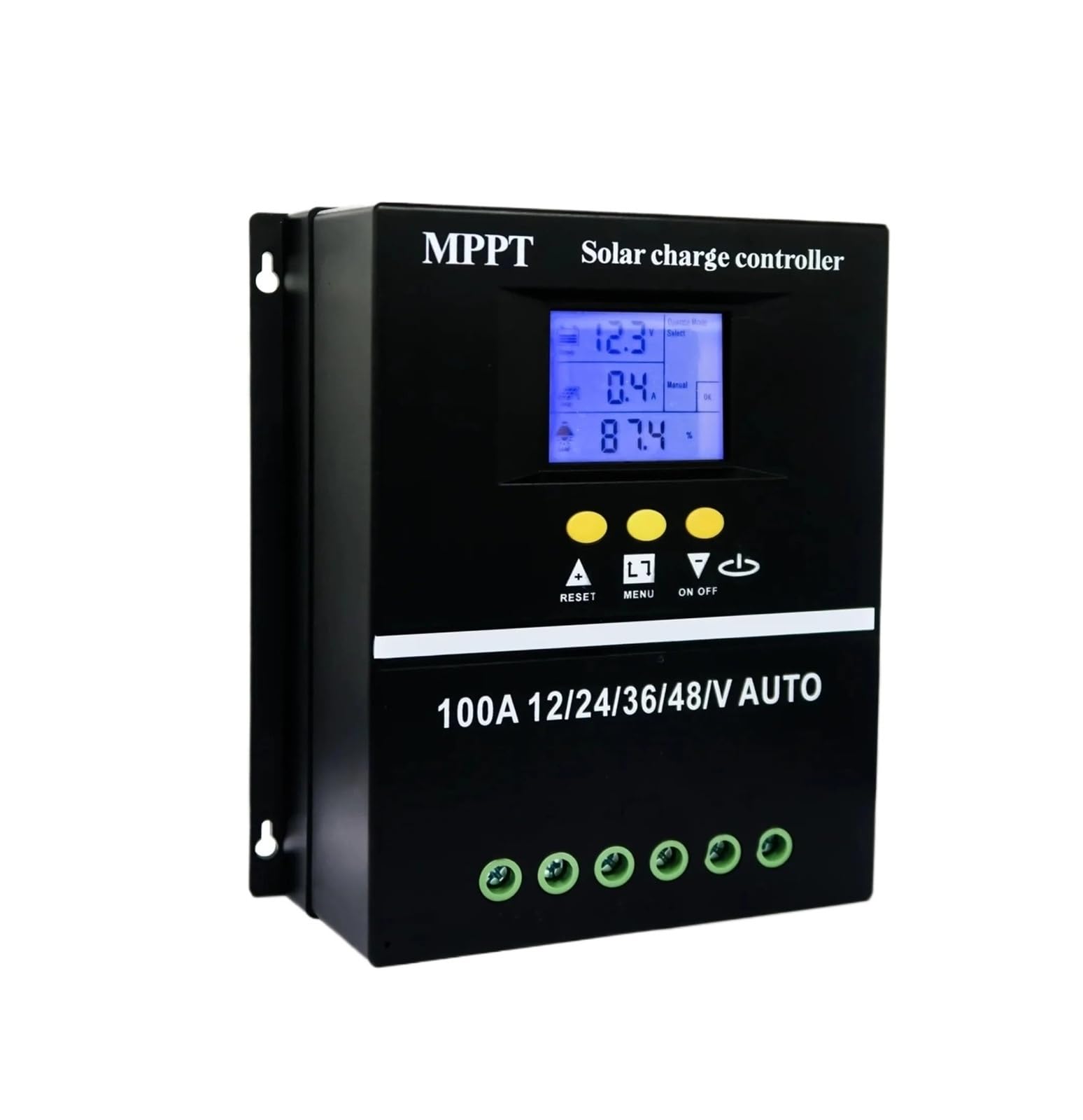 Controlador de Carga Solar Regulador de Carga Solar MPPT for baterías de Litio de Plomo-ácido de 36 V/48 V, 100 A/80 A, LCD(80A)