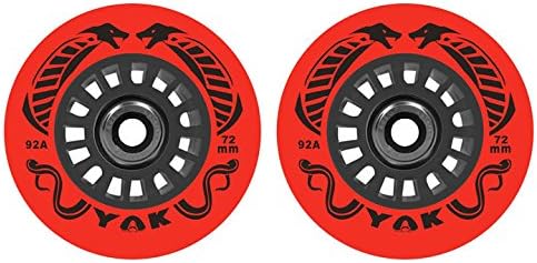 YAK Cobra RipStik Wheels ORANGE 76mm w TCO Bearings