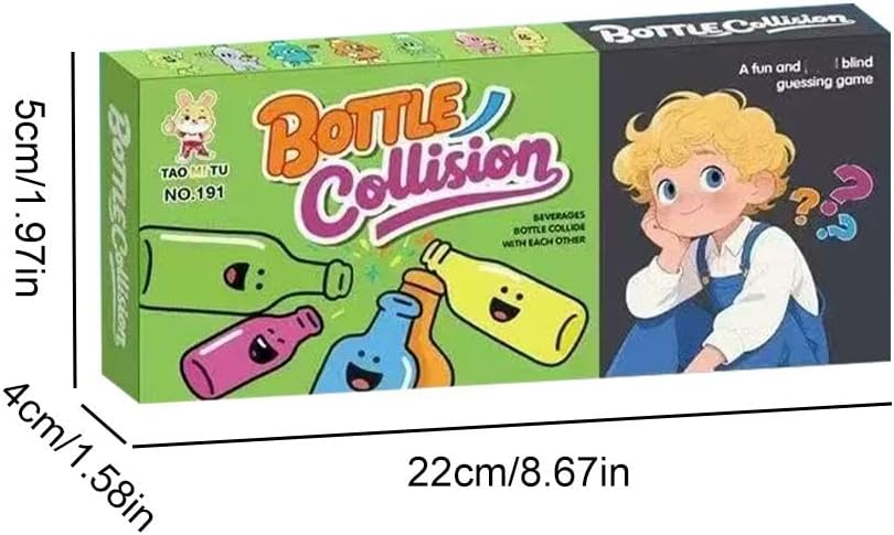 Bottle Flip Game, Match The Bottle Color Game for 2-4 Players with 20 Bottles and Base for Travel Camping Holidays Party Night
