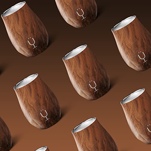 Brümate Nos'r, Double-Wall Stainless Steel Whiskey Nosing Glass - 7 Oz (Walnut) #TOP2