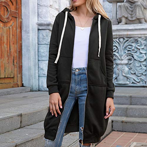 Zip Up Jacket,Long Hoodies For Women Zip Up Double Zipper Fleece Jacket Tunic Sweatshirts Fall Winter Fashion Clothes4