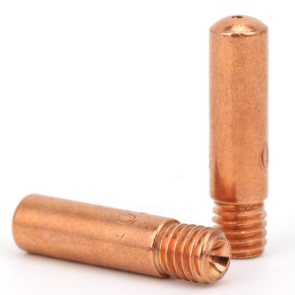 Mig - 40 Punte Di Contatto Per Saldatura MIG, 0,8 E 0,9 Mm, In Rame, Compatibili Con Pistole Tweco Mini/#1 E Lincoln 100L, Ricambio Aftermarket 114,3 Mm (0.1 Cm) - 2