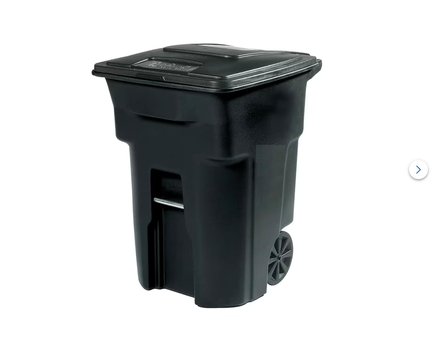 Generic 96 Gallon Black Outdoor Rolling Garbage/Trash Can with Wheels and Attached Lid ZP01730, like an amage