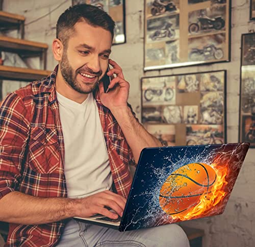Laptop Notebook Skin Sticker Cover Decal Fits 12 13 13.3 14 15 15.4 15.6 Inch Laptop Protector Notebook Pc | Easy To Apply, Remove And Change Styles (Basketball Fire) #TOP3