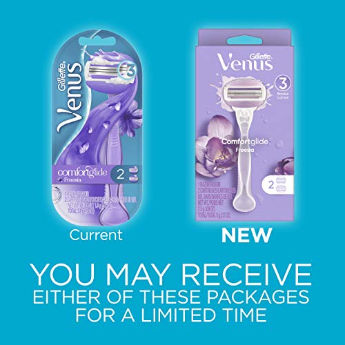 Gillette Venus ComfortGlide Freesia Women's Razor - 1 handle + 2 refills (Pack of 2) - image 2