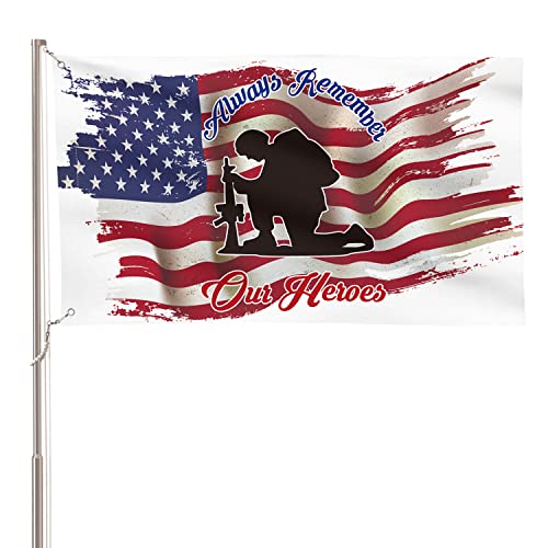 AVOIN-colorlife-Memorial-Day-Always-Remember-Our-Heroes-House-Flag-3x5-FT-Double-Sided-Military-Soldiers-Patriotic-Large-Banner-Yard-Outdoor-Flag AVOIN colorlife Memorial Day Always Remember Our Heroes House Flag 3×5 FT Double Sided Military Soldiers Patriotic Large Banner Yard Outdoor Flag