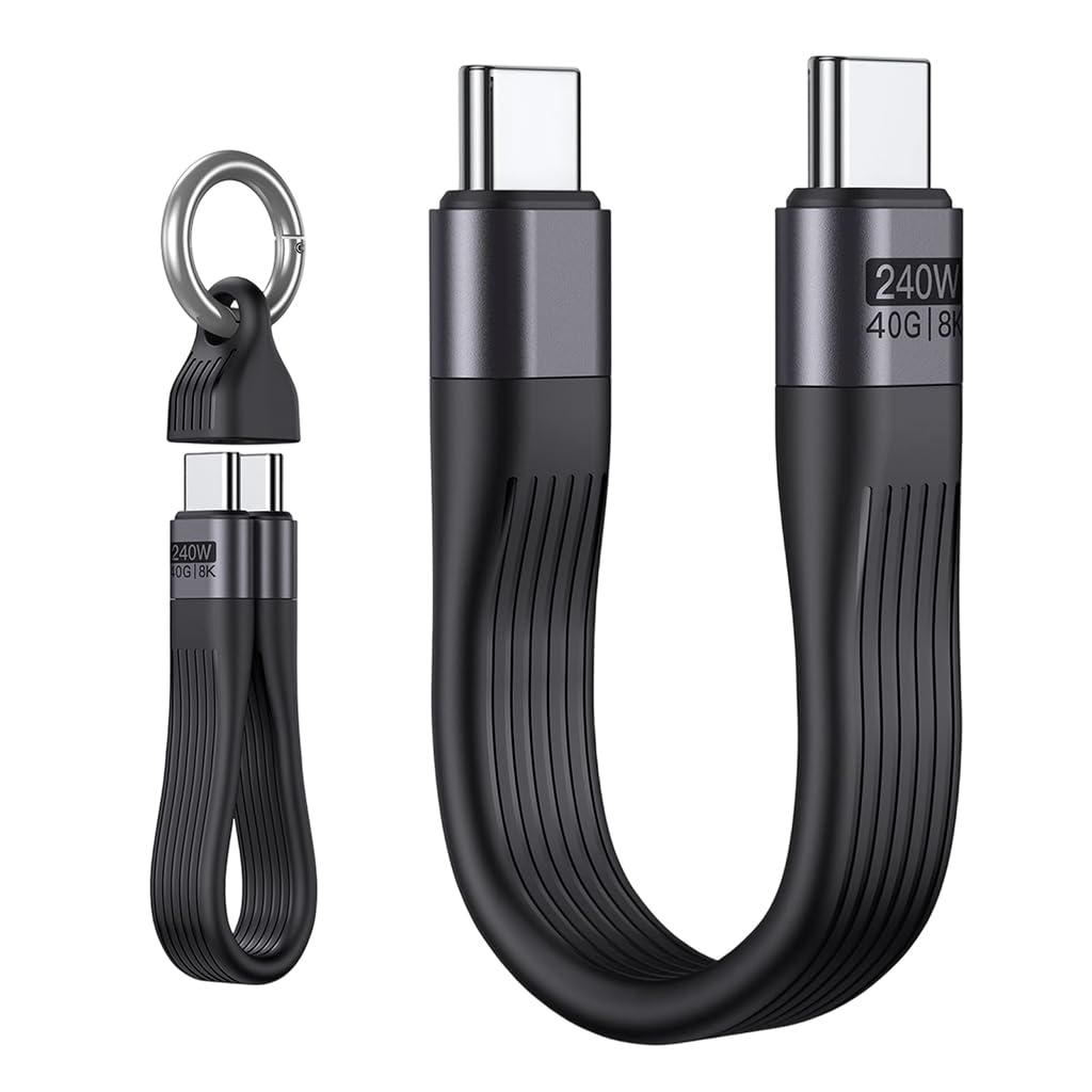 Verilux® PD 240W Type C Cable Fast Charging, High Speed Type C to C Type Charger cable Support 8K HD Video Output, Compatible for iPhone 17/16/15, Galaxy S25/S24/S23, Flash Drive, Portable Travel Verilux® PD 240W Type C Cable Fast Charging, High Speed Type C to C Type Charger cable Support 8K HD Video Output, Compatible for iPhone 17/16/15, Galaxy S25/S24/S23, Flash Drive, Portable Travel