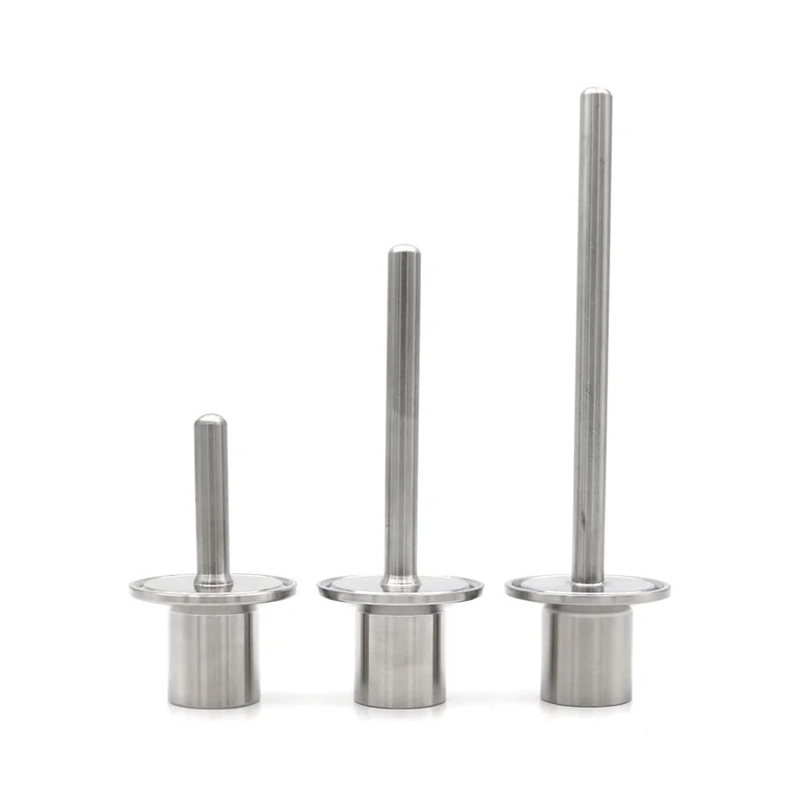 Termómetro de acero inoxidable SS304, carcasa resistencia térmica, abrazadera triple 1,5 "con Sensor temperatura rosca NPT 1/2"(Length 6inch)
