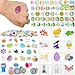 Easter Crafts Assortment Kit with 500 Easter Stickers, 144 Easter Shapes Adhesive, 60 Easter Theme Temporary Tattoos and 6 Easter Stampers (over 700 Pieces) for Easter Egg Basket Stuffers Fillers