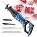Produktbild 1050W Knochensäge Metzger Elektrisch, Fleischersäge Knochensäge Edelstahl, Universalsäge mit Säbelsägeblatt für Küche, Supermarkt, Esszimmer, Effiziente Wärmeableitung(Color:blue,Size:1050W)