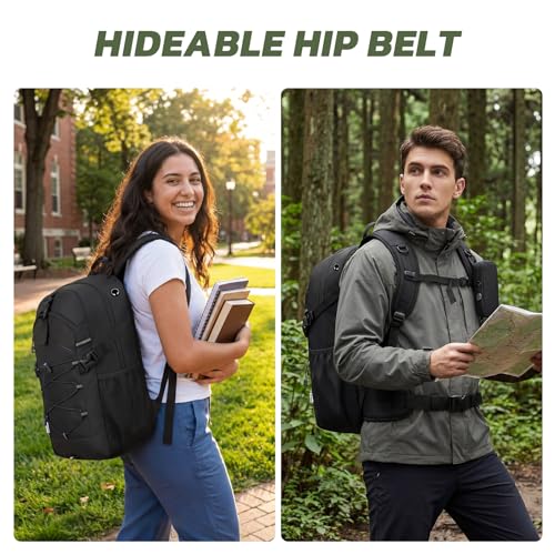 TILYMOL Hydration Hiking Backpack with 2L Water Bladder - Lightweight Waterproof Outdoor Camping Backpack/Water Backpack, Hiking Daypack with Hydration System for Hiking, Travel, Running, Biking - Thumbnail 4