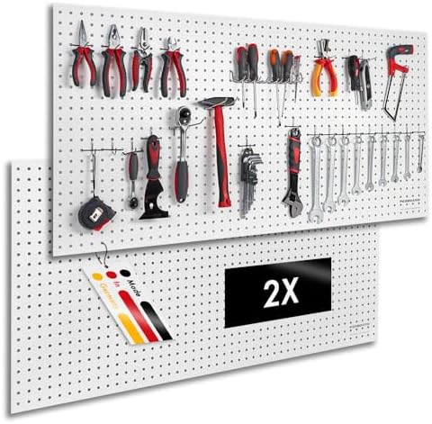 Pegboard Peggy´s Lot de 2 panneaux à outils en bois - 120 x 60 x ...