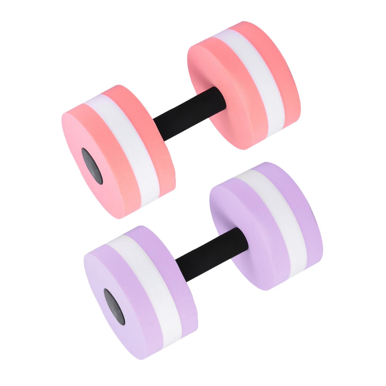 NAMOARLY 2Pcs Eva Water Barbell Floating Dumbbells for Water Aerobics Swimming Fitness Lightweight Durable Exercise Equipment for Men Women Random Color
