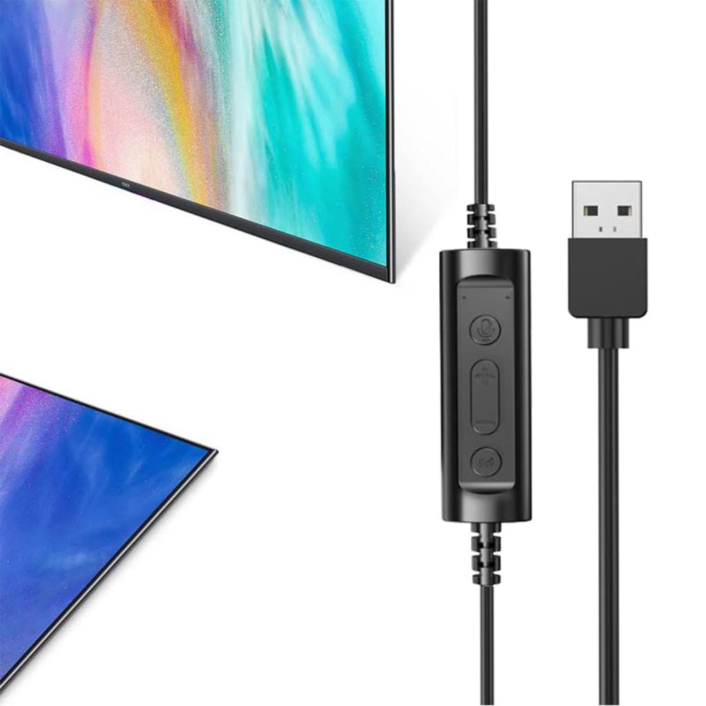 Zestaw słuchawkowy USB z mikrofonem redukcja szumów słuchawki USB do komputera laptopa PC biznesowego call center biuro