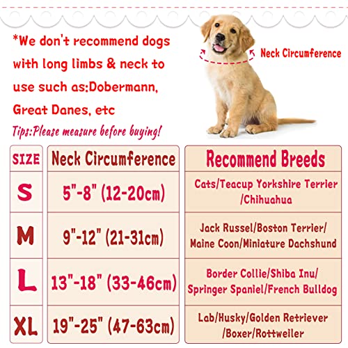 Inflatable Soft Dog Cone Collar For Small Medium Large Dogs & Cats Alternative After Surgery, Blow Up Pet Donut Neck Cone Prevent From Biting & Scratching, Comfy Adjustable Recovery Pillow Collar #TOP6