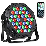 Rechargeable LED Par Can Lights, RGB Battery Powered Stage Uplights with Sound Activated Remote & DMX Control for Festival Event Wedding Bar Church