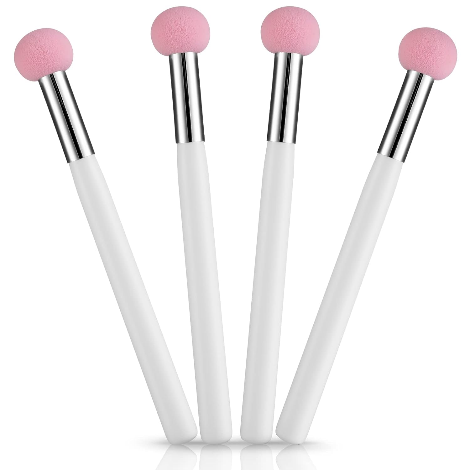 Sibba 4-Piece Foundation Brush Set, Makeup Sponge & Angled Blending Brush