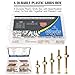 Glarks 100Pcs Zinc Plated M6 Hex Socket Head Cap Screws Bolts Furniture Bolts with Barrel Nuts Assortment Kit - 35mm / 45mm / 55mm / 65mm / 75mm
