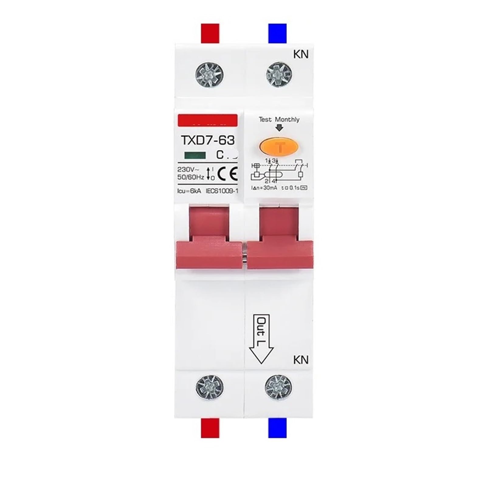 Disjoncteur de fuite 16A 2P 30mA pour la protection efficace du moteur de pompe