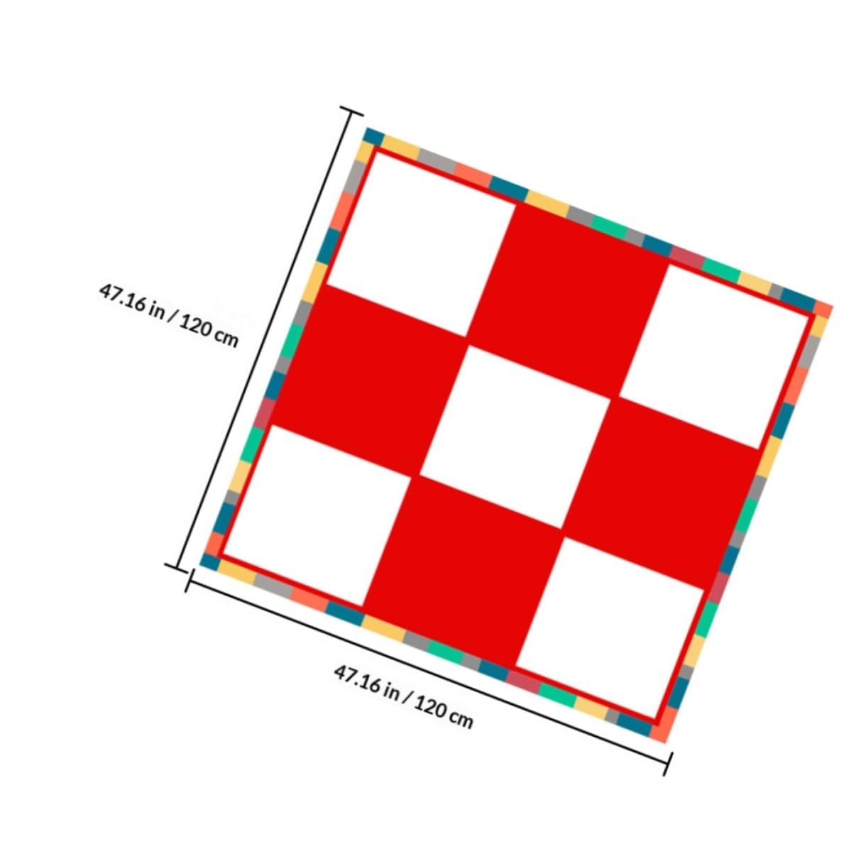Juego de Suelo Tres en Raya Gigante Portátil para Niños y Adultos, con Tablero de Lona Resistente, Juego Familiar de Exterior E Interior, Adecuado para Viajes y Actividades