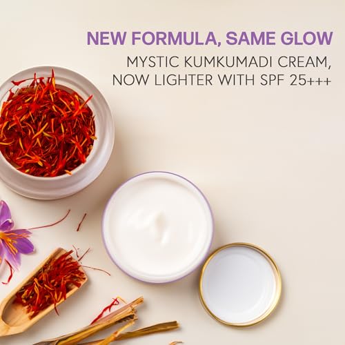 Image of Kumkumadi Face Cream With Sunscreen SPF 25 PA+++ | Glowing & Hydrating Non-Sticky Lightweight Formula | For Brighter, Smooth & Youthful Radiance Skin -100G