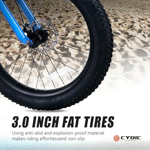 CYBIC Fat Tire Mountain Bike, 24 inch for Teen/Adult Men