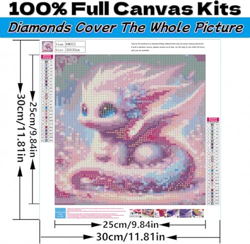Acelii 4PCS 5D Diamond Art Kits for Adults Beginners,Dragon DIY Full Round Drill Diamond Painting Kits, Paint by Diamonds Dots Gem Art Easy,Home Wall Decor 12X12 Inch - Image 5