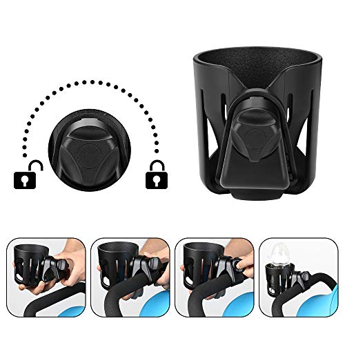 image for Accmor Universal Walker Cup Holder, Wheelchair Cup Holder, 360° Rotat