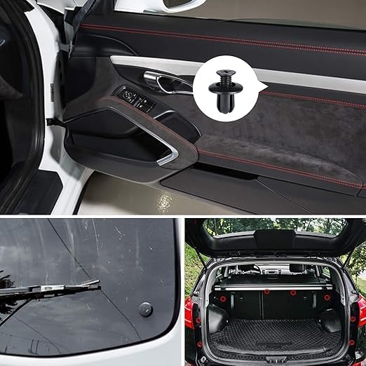 Image of 100 Pcs Car Bumper Clips Car Door Plastic Panel hood Clips Removal Car Auto Retainer Rivet Push Fastener Car Clips Universal Fender Bumper Hook Pin Set (100 Pcs Clips)