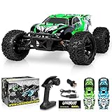 1:10 Scale Brushless RC Cars 65+ km/h Speed - Boys Remote Control Car 4x4 Off Road Monster Truck Electric - All Terrain Waterproof Toys for Kids and Adults -2 Body Shells + Connector for 30+ Mins Play