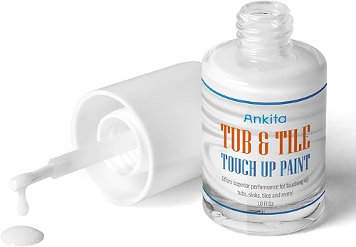 Miniatura 9 de Ankita Pintura para bañera y azulejos, pintura blanca brillante para azulejos y astillas, arañazos, grietas y manchas en esmalte, acrílico,