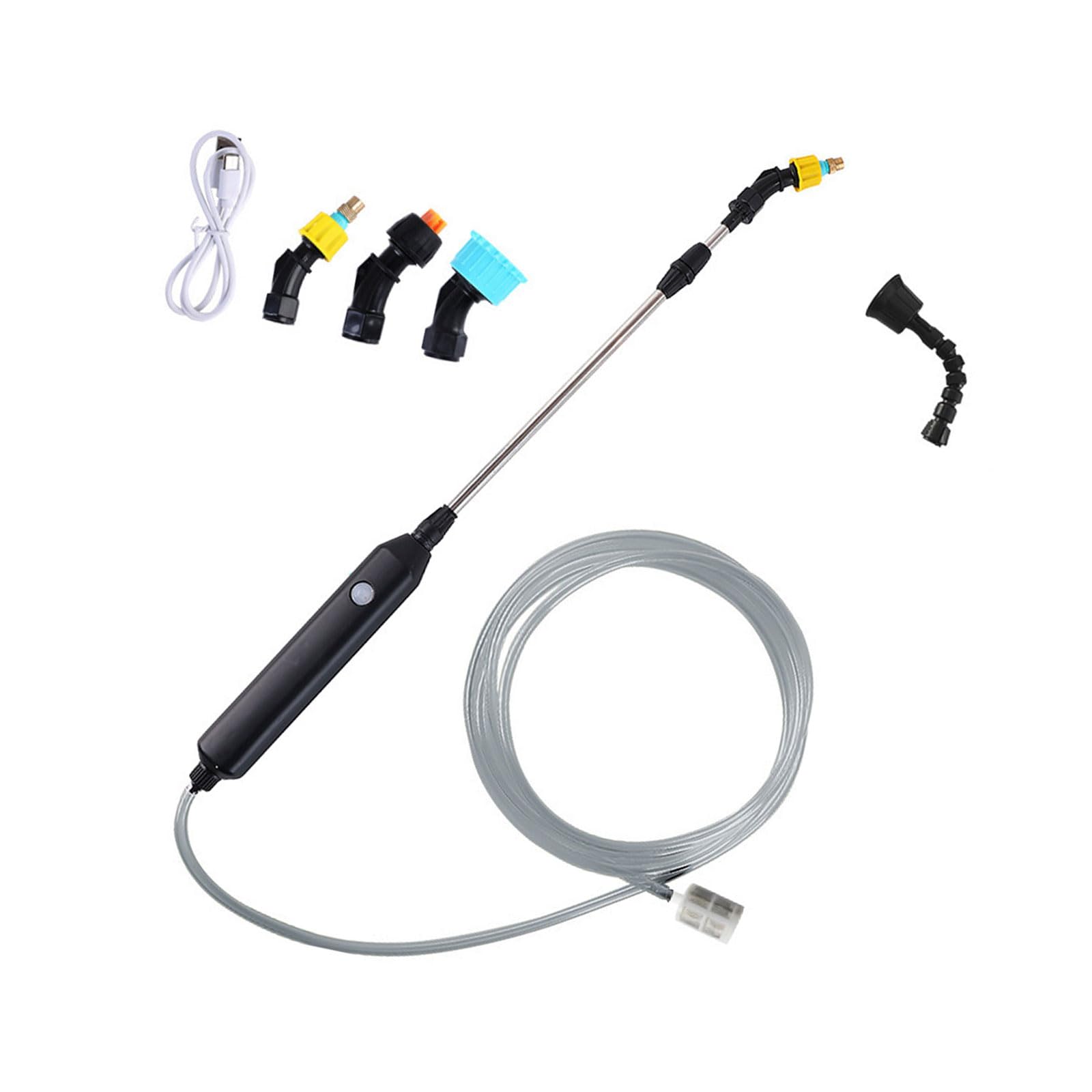 Pulvérisateur d'eau extensible rechargeable USB pour nettoyage extérieur et buse cuivre