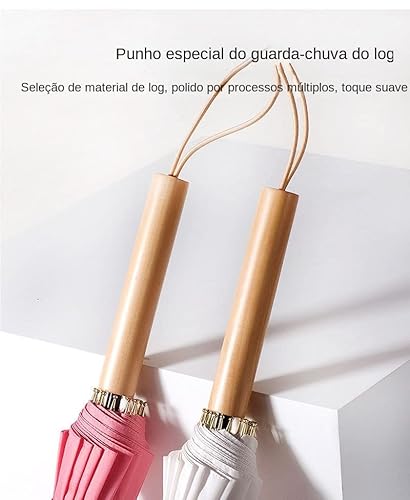 BAAD Guarda-chuva dobrável portátil compacto e portátil de estilo popular, abre automático, cabo lon