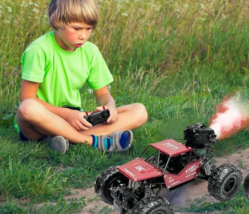 Image of Royals hub Offroader 2Wd Rc Car High Speed | 5 Functions 1:18 RC Car with Smoke Fog | Styled as Rock Crawler Climbing Monster Truck | Rechargeable Remote Control Car for Kids (Multi-Color)