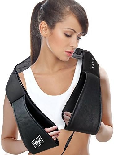 yosager Cordless Rechargeable Shiatsu Shoulder Massager Shiatsu Neck Back Massager with Heat Kneading Massager for Neck, Shoulder, Back, Foot Pain (Wired)