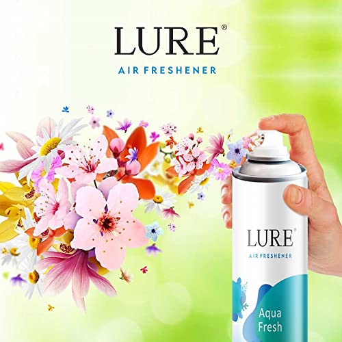 Image of LURE Room Freshener|Aerosol Air Freshener For Home And Office-Aqua Fresh (220Ml Each, Pack Of 2)