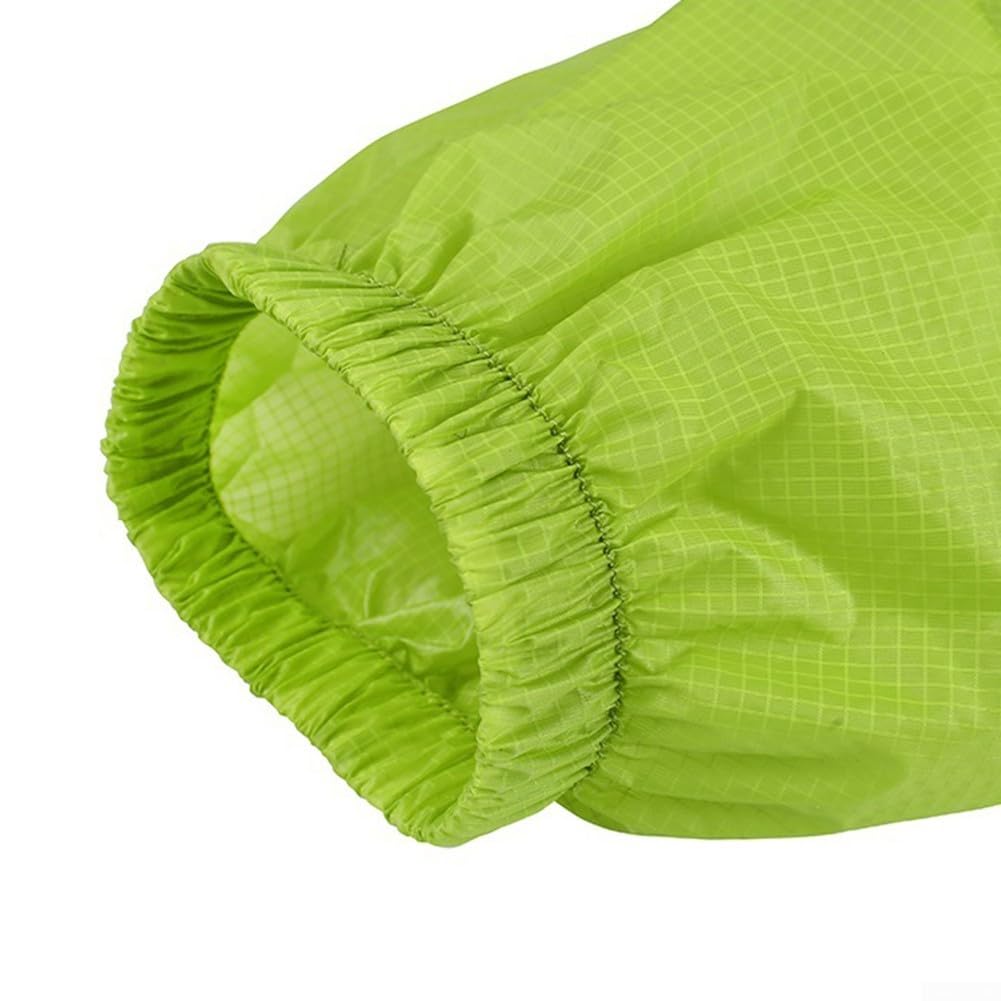 Impermeabile ultraleggero impermeabile 15D nylon rivestito in silicone per adulti escursionismo pesca campeggio all'aperto cappuccio con coulisse tesa leggera ripiegabile taglia unica verde